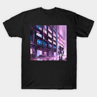 Synthwave city of the future T-Shirt